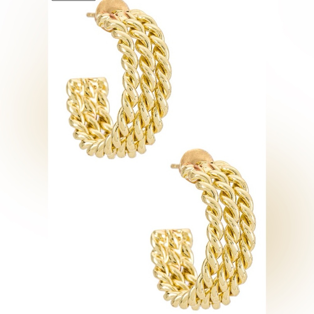 Petit moments twisted gold hoop earrings revolve